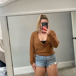 Free People wrap shirt